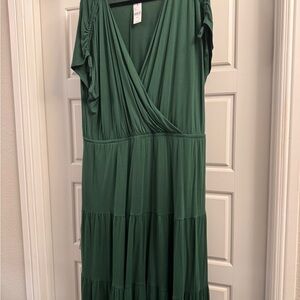 Lane Bryant Deep Green Maxi Dress